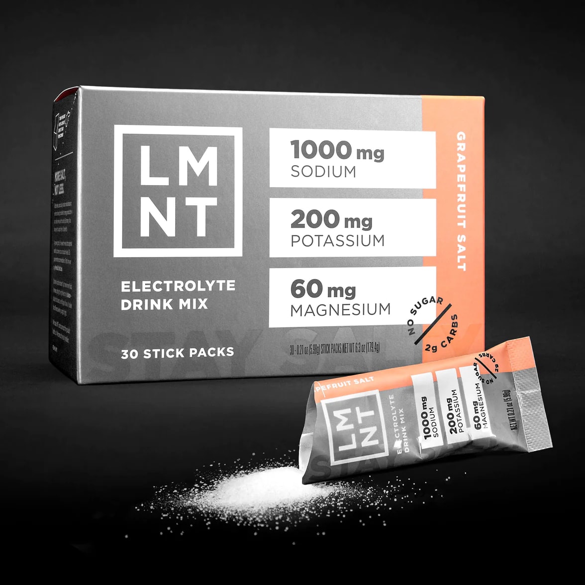 LMNT Zero-Sugar Electrolytes Grapefruit Salt (30 Pack) | 3780952QX