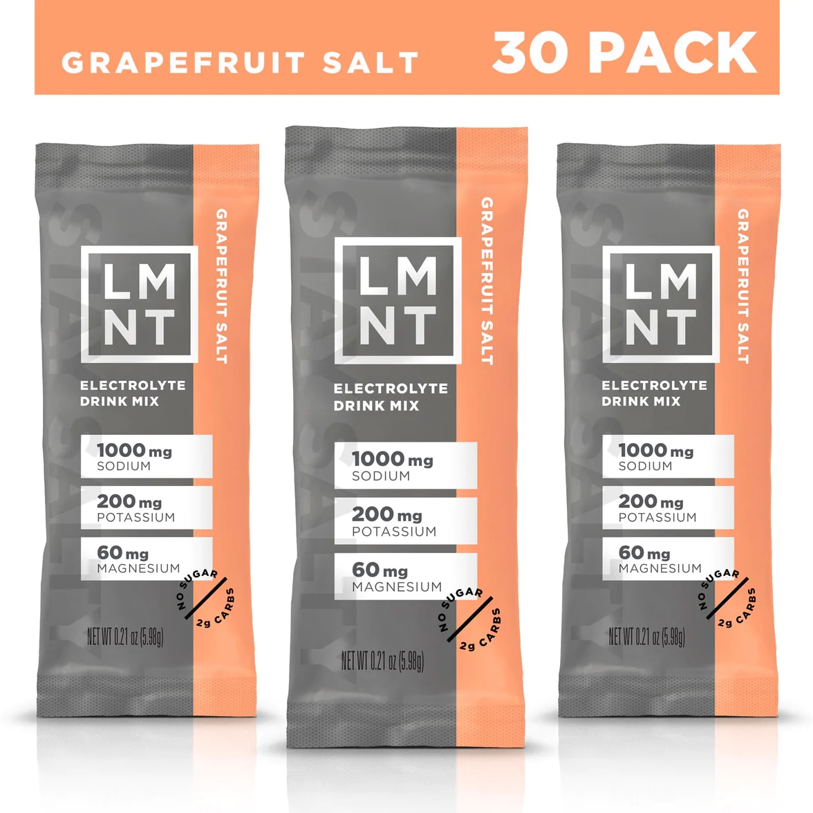 LMNT Zero-Sugar Electrolytes Grapefruit Salt (30 Pack) | 3780952QX