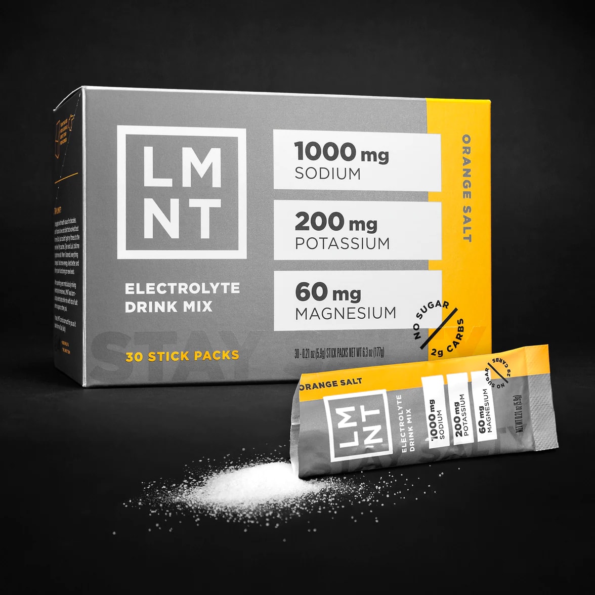 LMNT Zero-Sugar Electrolytes Orange Salt (30 Pack) | 8157642OI