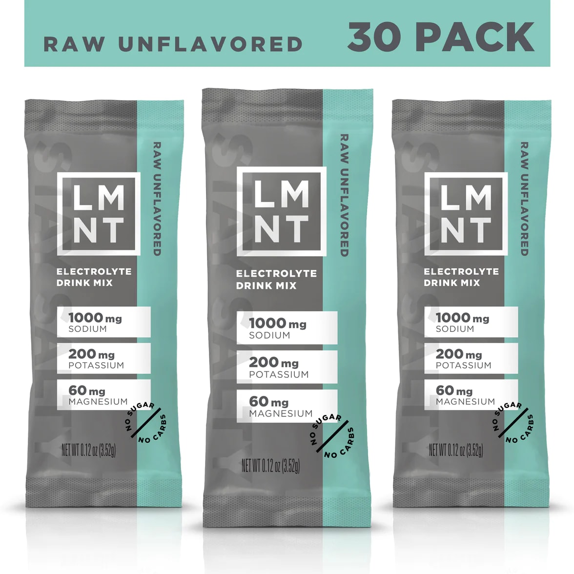 LMNT Zero-Sugar Electrolytes Raw Unflavored (30 Pack) | 4815693PD